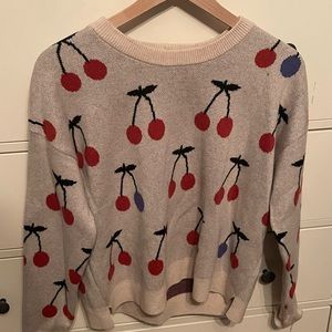 MADEWELL CHERRIES SWEATER SIZE SMALL LIKE NEW